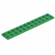 LEGO lapos elem 2x12, zöld (2445)